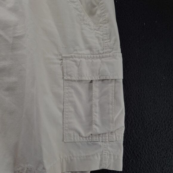 Savane Mens Cargo Shorts Beige Size 42 Cotton Blend Pockets Button Zip - Picture 11 of 12